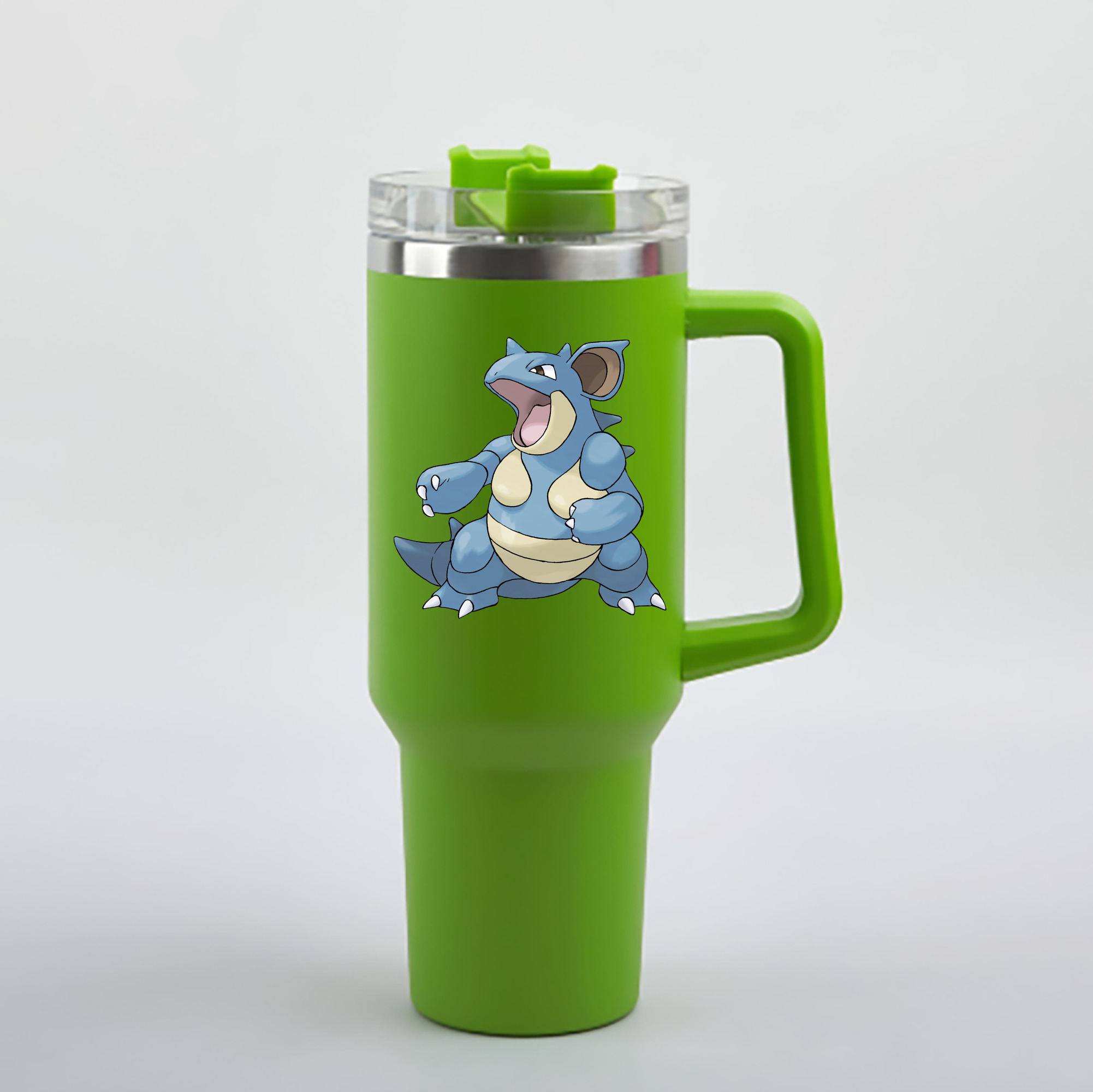（画像用） ポケットモンスター Pokémon 1200mL車用タンブラー - クリスタルステッカー（プラスチックストロー付き）